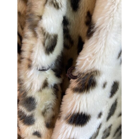 Vintage Leopard Print Faux Fur Coat - Picture 7 of 8